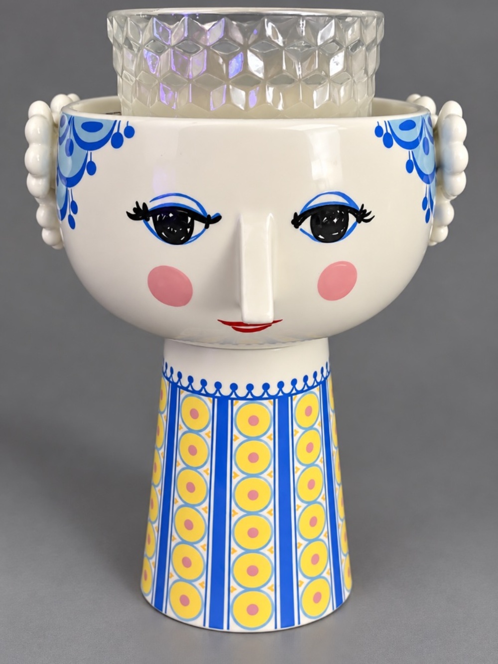 Bjørn Wiinblad Hand Painted Glazed Porcelain Vase